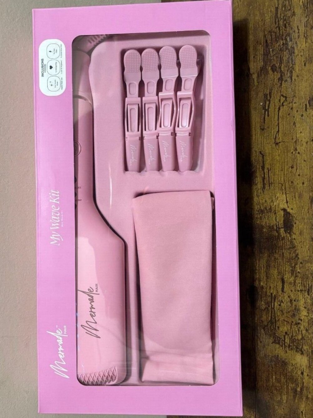 MSRP $89 | Mermade Hair My Wave Kit – Pink Double Waver + Accessories – NIB